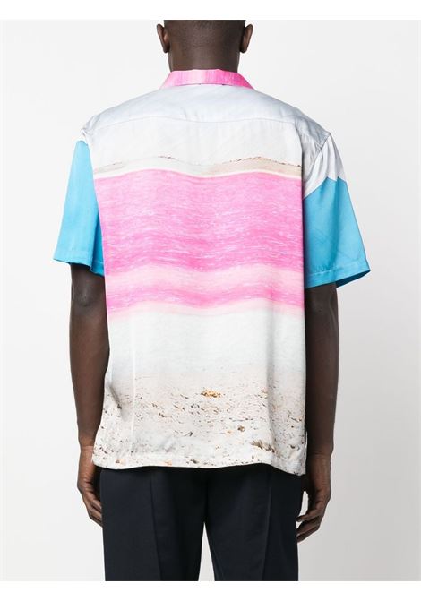 Multicolour abstract-pattern short-sleeve shirt - men BLUE SKY INN | BS2302SH034SALT